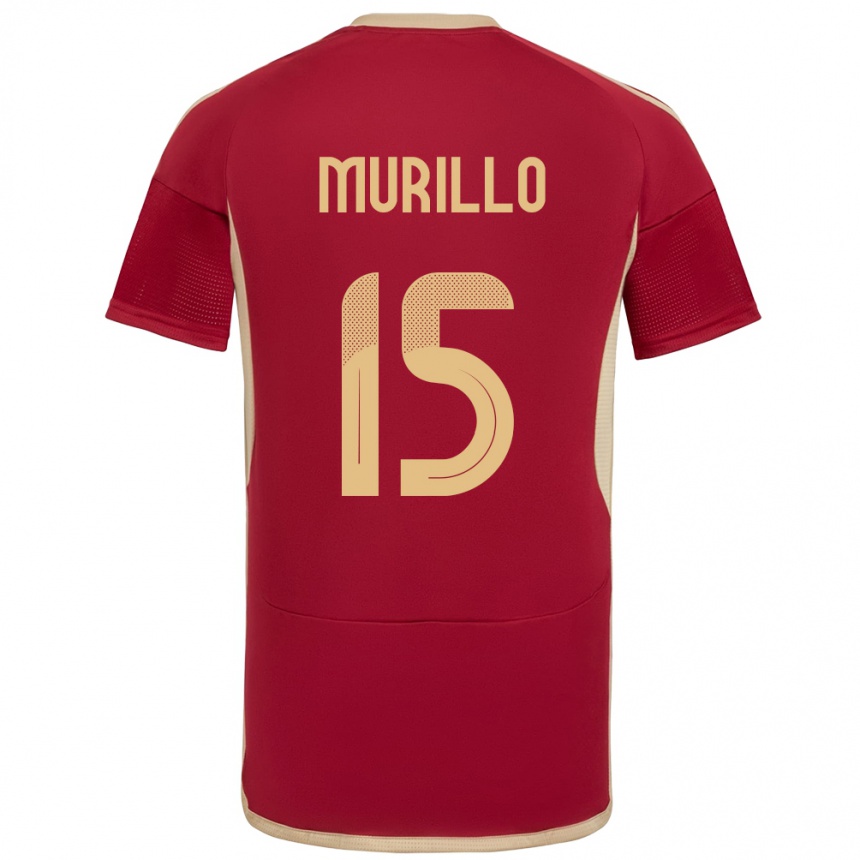 Kids Football Venezuela Jhon Murillo #15 Burgundy Home Jersey 24-26 T-Shirt