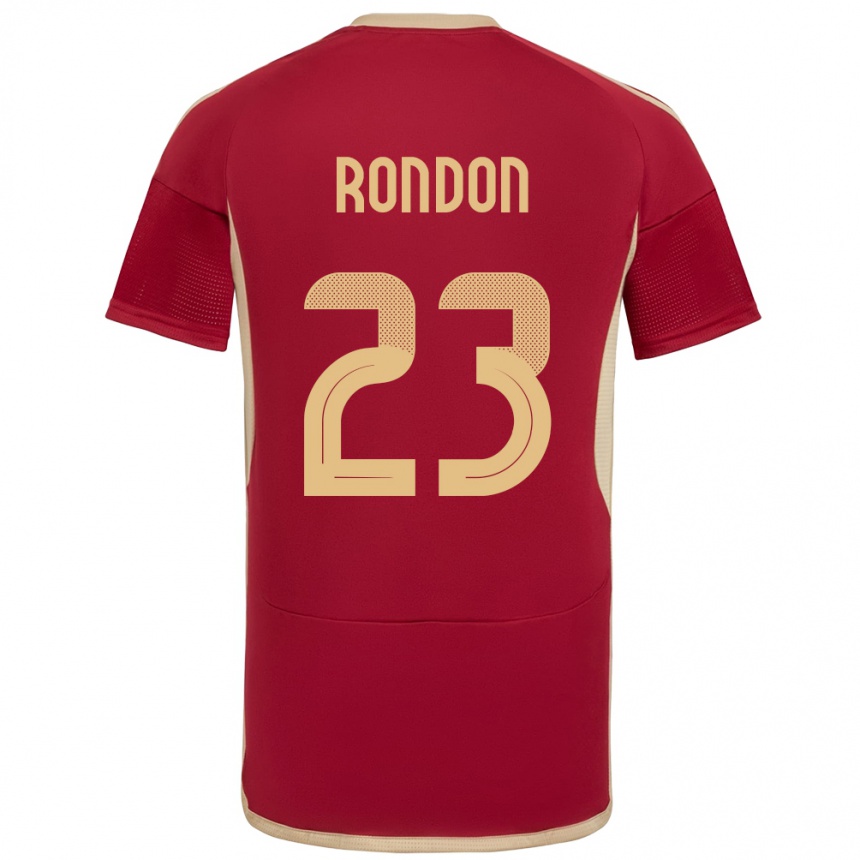 Kids Football Venezuela Salomón Rondón #23 Burgundy Home Jersey 24-26 T-Shirt