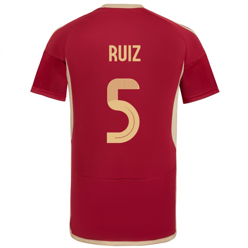 Kids Football Venezuela Emerson Ruíz #5 Burgundy Home Jersey 24-26 T-Shirt