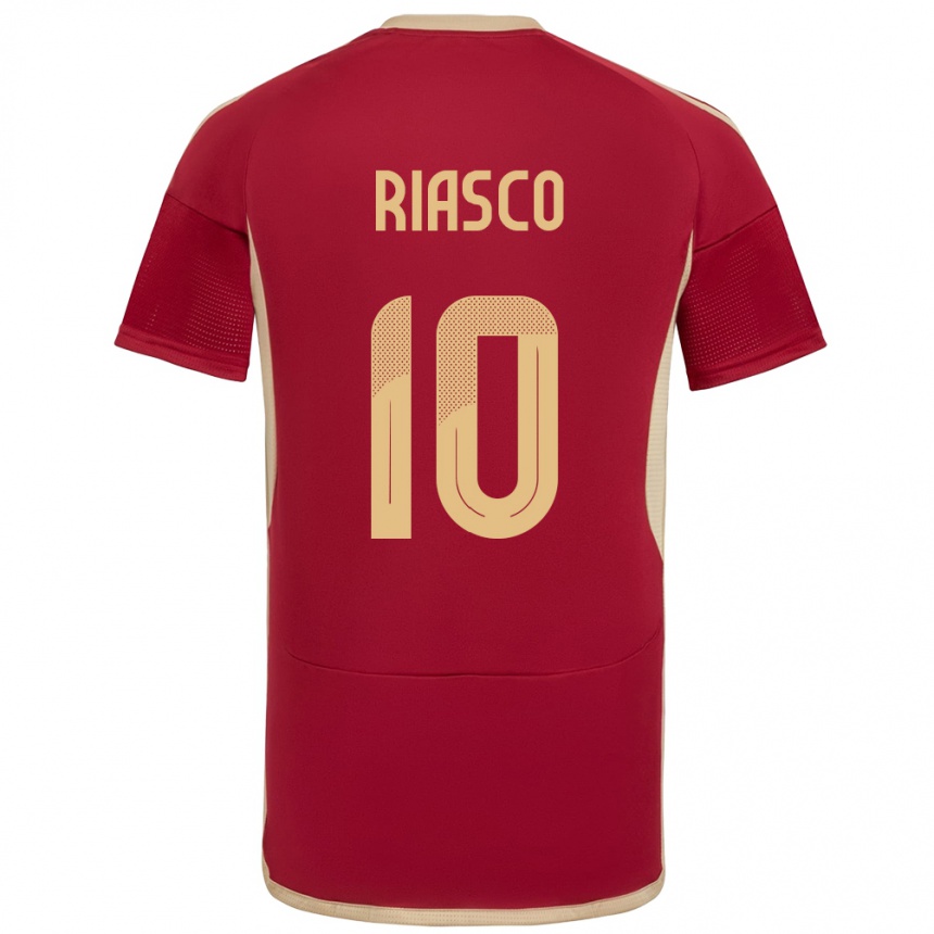 Kids Football Venezuela José Riasco #10 Burgundy Home Jersey 24-26 T-Shirt