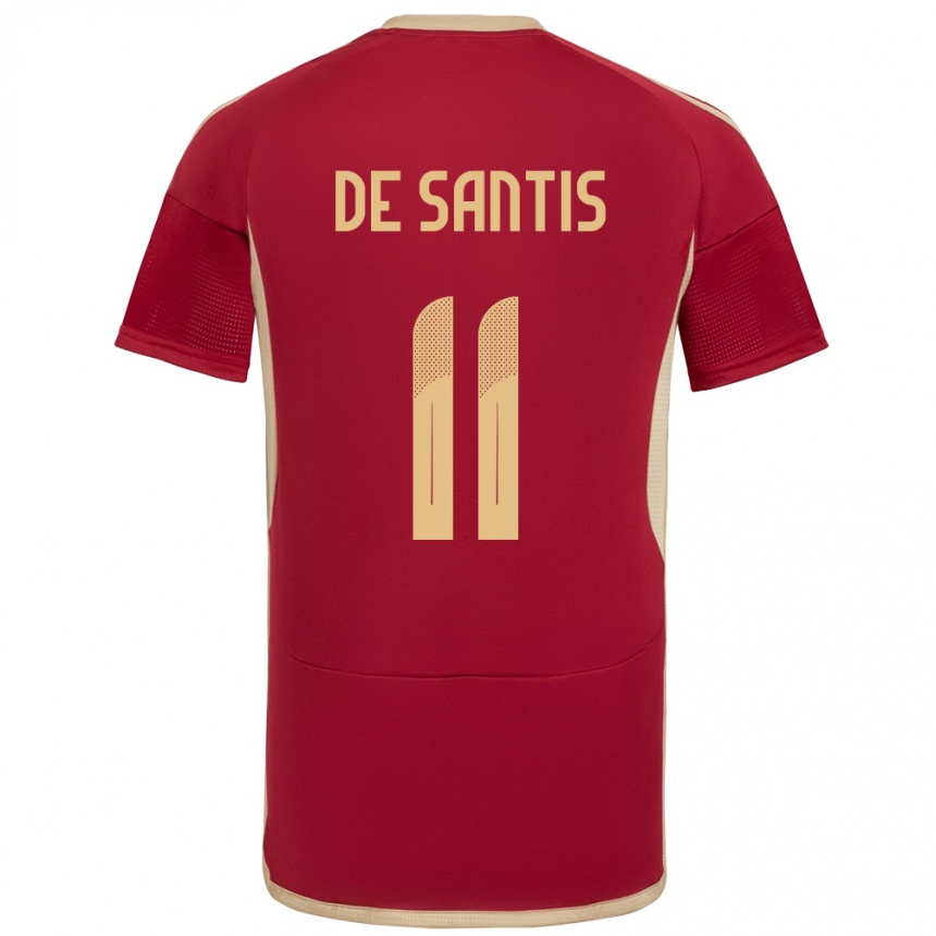 Kids Football Venezuela Jeriel De Santis #11 Burgundy Home Jersey 24-26 T-Shirt