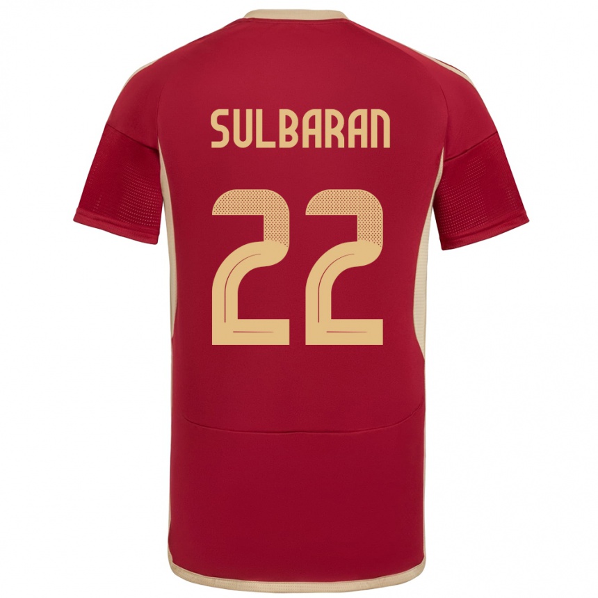 Kids Football Venezuela Manuel Sulbarán #22 Burgundy Home Jersey 24-26 T-Shirt