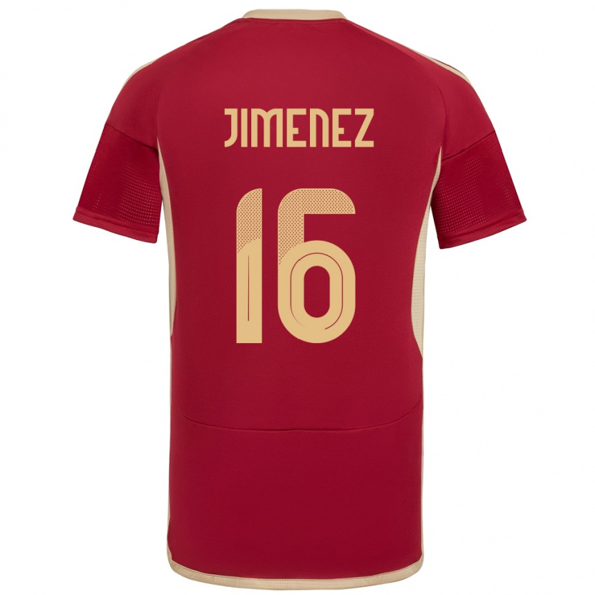 Kids Football Venezuela Néstor Jiménez #16 Burgundy Home Jersey 24-26 T-Shirt