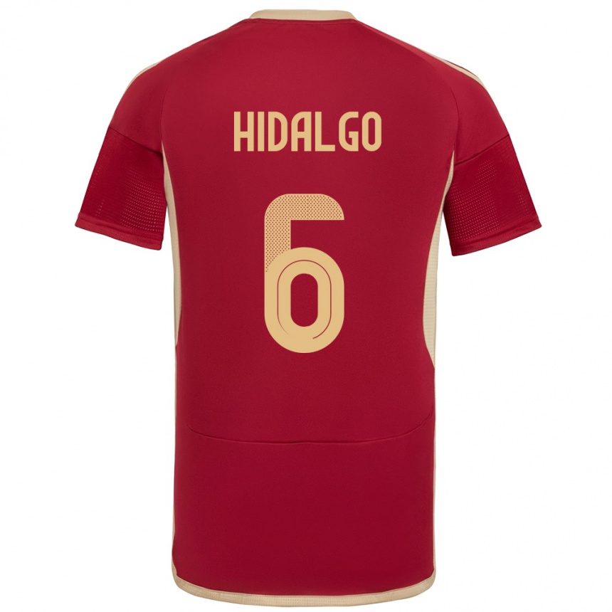 Kids Football Venezuela Rai Hidalgo #6 Burgundy Home Jersey 24-26 T-Shirt