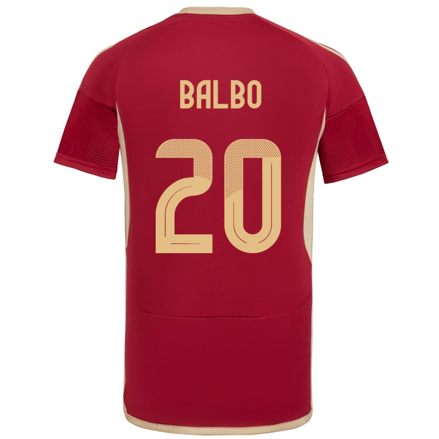 Kids Football Venezuela Luis Balbo #20 Burgundy Home Jersey 24-26 T-Shirt