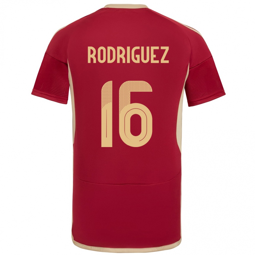 Kids Football Venezuela Arianna Rodríguez #16 Burgundy Home Jersey 24-26 T-Shirt