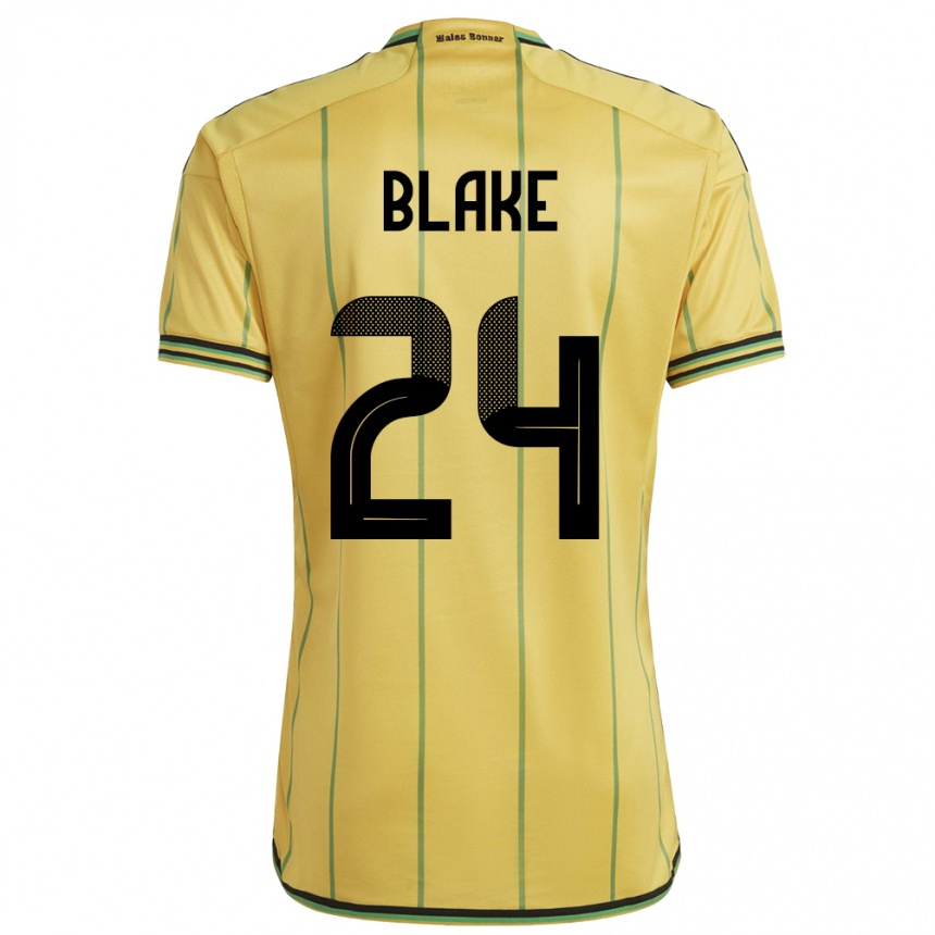 Kids Football Jamaica Andre Blake #24 Yellow Home Jersey 24-26 T-Shirt