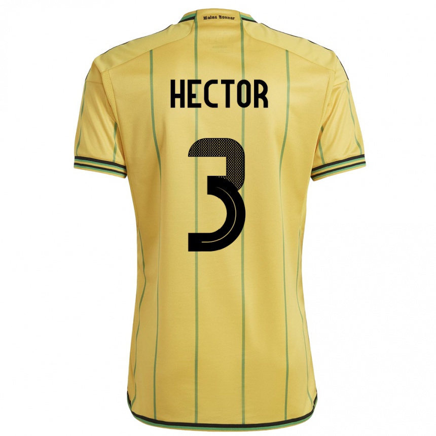 Kids Football Jamaica Michael Hector #3 Yellow Home Jersey 24-26 T-Shirt