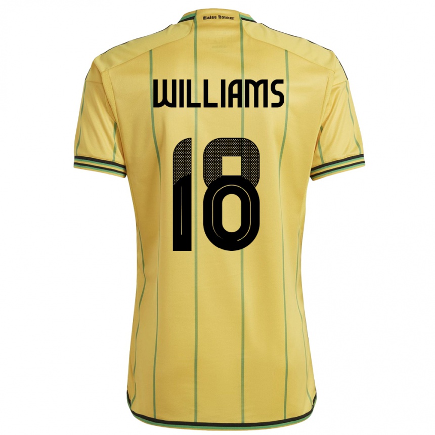 Kids Football Jamaica Romario Williams #18 Yellow Home Jersey 24-26 T-Shirt