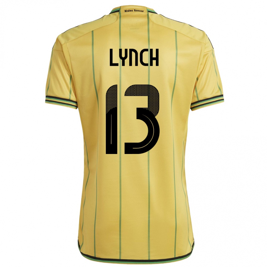 Kids Football Jamaica Taywane Lynch #13 Yellow Home Jersey 24-26 T-Shirt