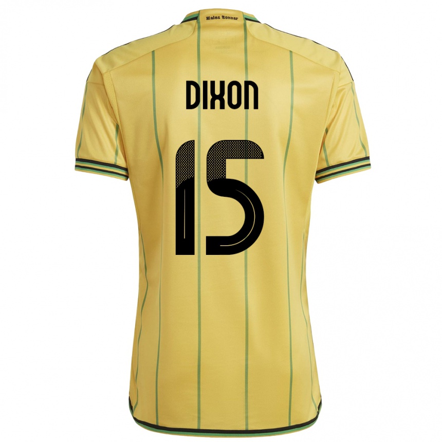 Kids Football Jamaica Ahir Dixon #15 Yellow Home Jersey 24-26 T-Shirt