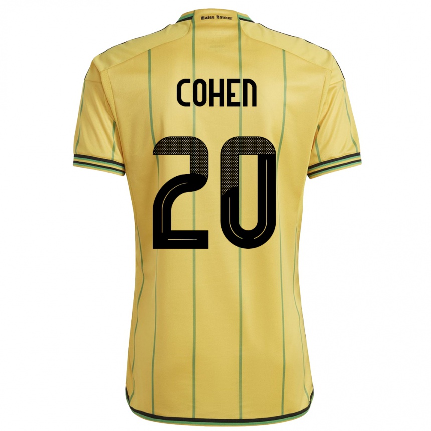 Kids Football Jamaica Dunsting Cohen #20 Yellow Home Jersey 24-26 T-Shirt