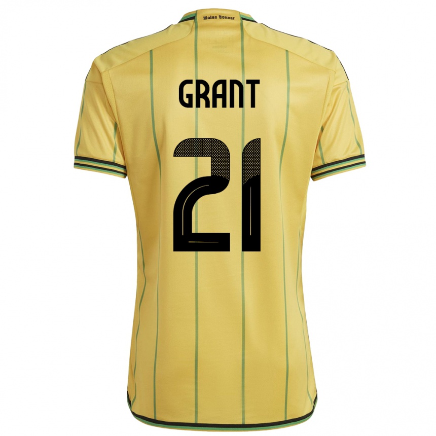 Kids Football Jamaica Joshua Grant #21 Yellow Home Jersey 24-26 T-Shirt