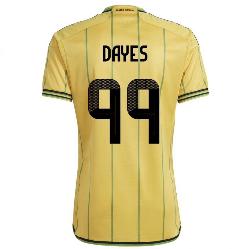 Kids Football Jamaica Malikae Dayes #99 Yellow Home Jersey 24-26 T-Shirt