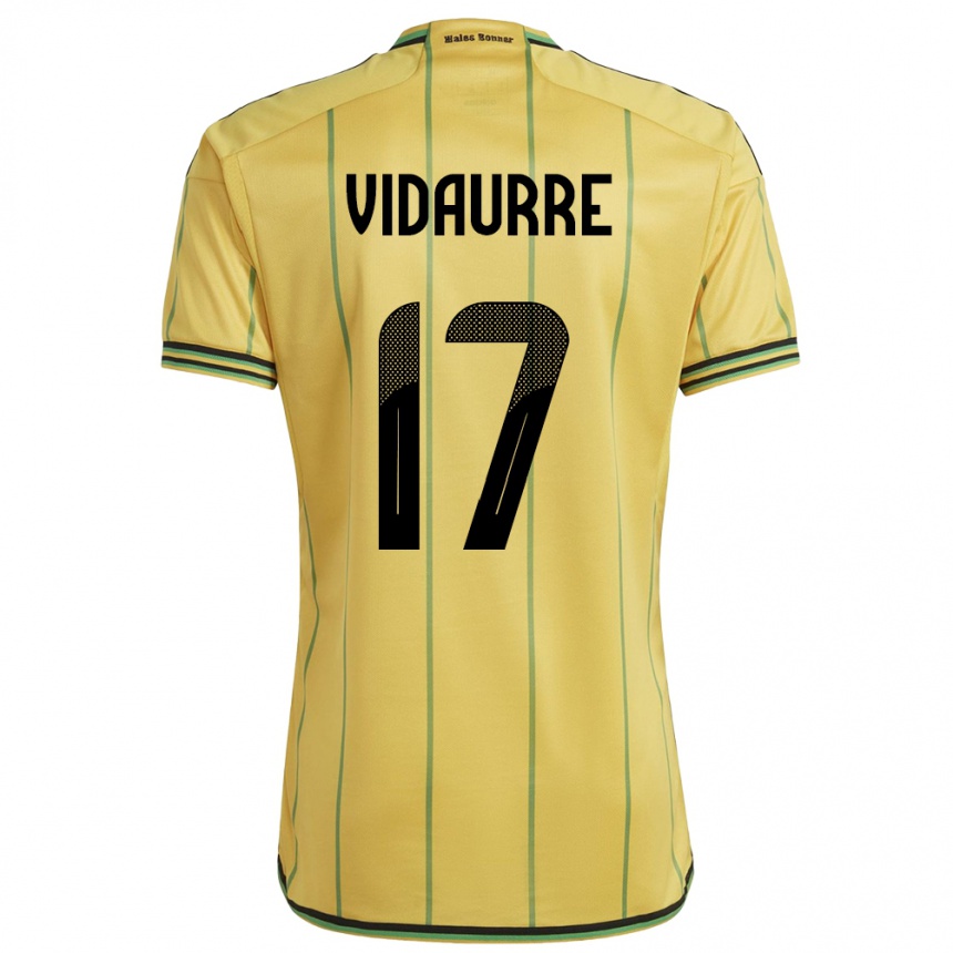 Kids Football Jamaica Zoe Vidaurre #17 Yellow Home Jersey 24-26 T-Shirt