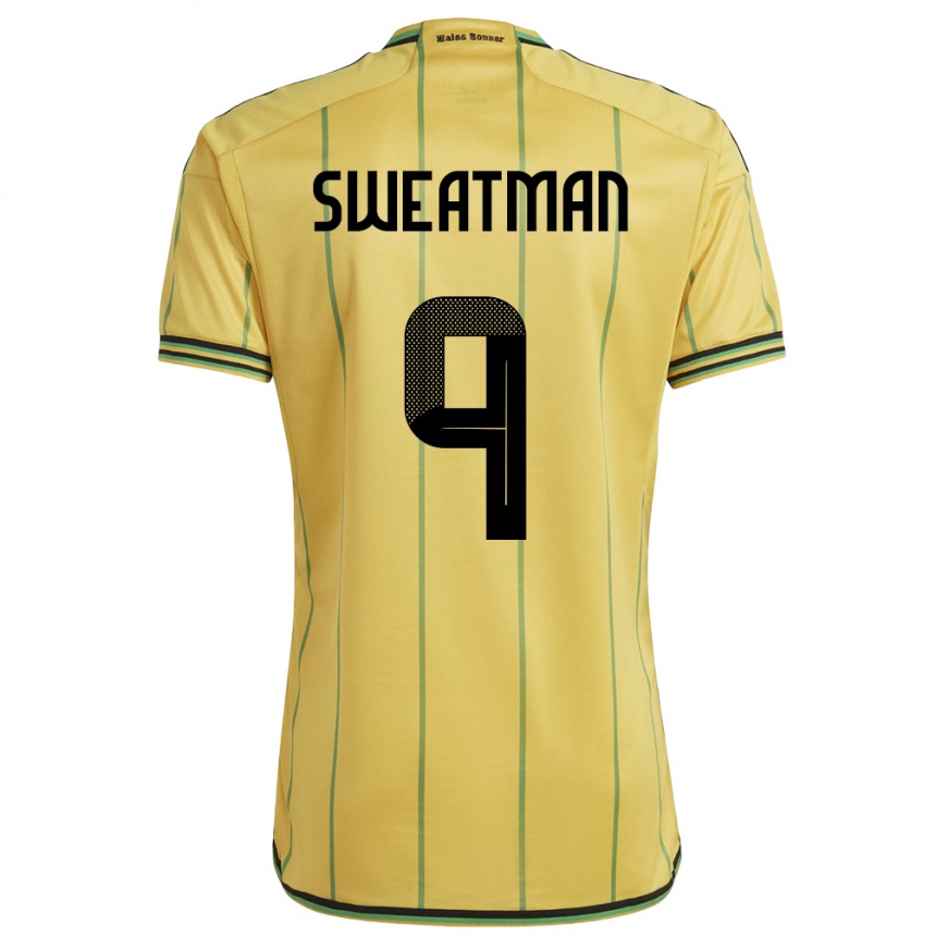 Kids Football Jamaica Marlo Sweatman #9 Yellow Home Jersey 24-26 T-Shirt