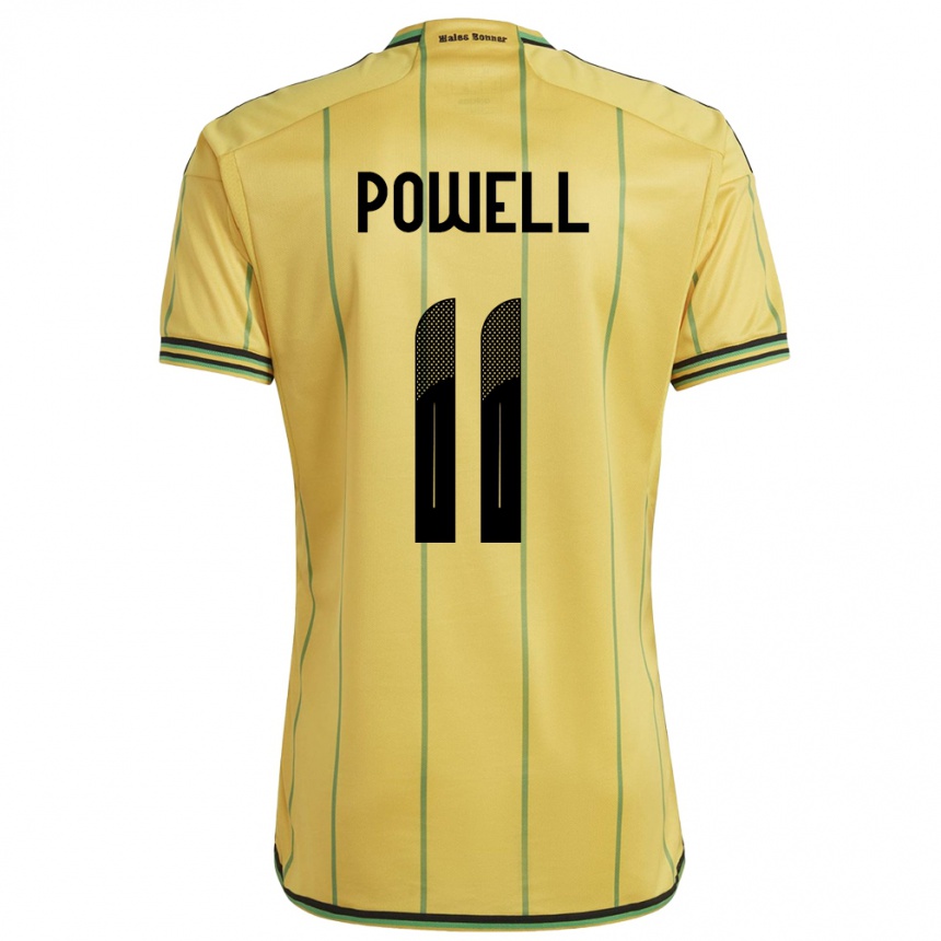 Kids Football Jamaica Destiny Powell #11 Yellow Home Jersey 24-26 T-Shirt