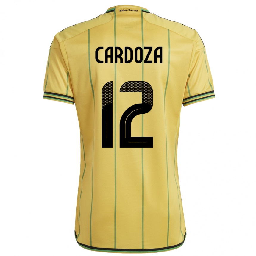 Kids Football Jamaica Naya Cardoza #12 Yellow Home Jersey 24-26 T-Shirt