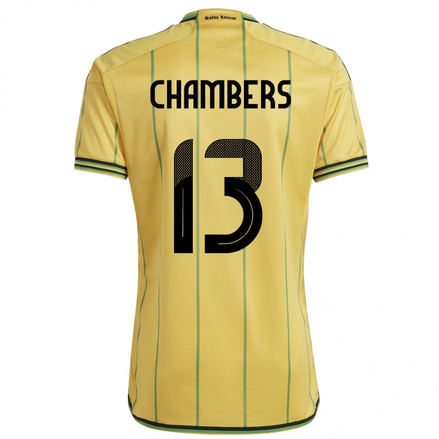 Kids Football Jamaica Chris-Ann Chambers #13 Yellow Home Jersey 24-26 T-Shirt