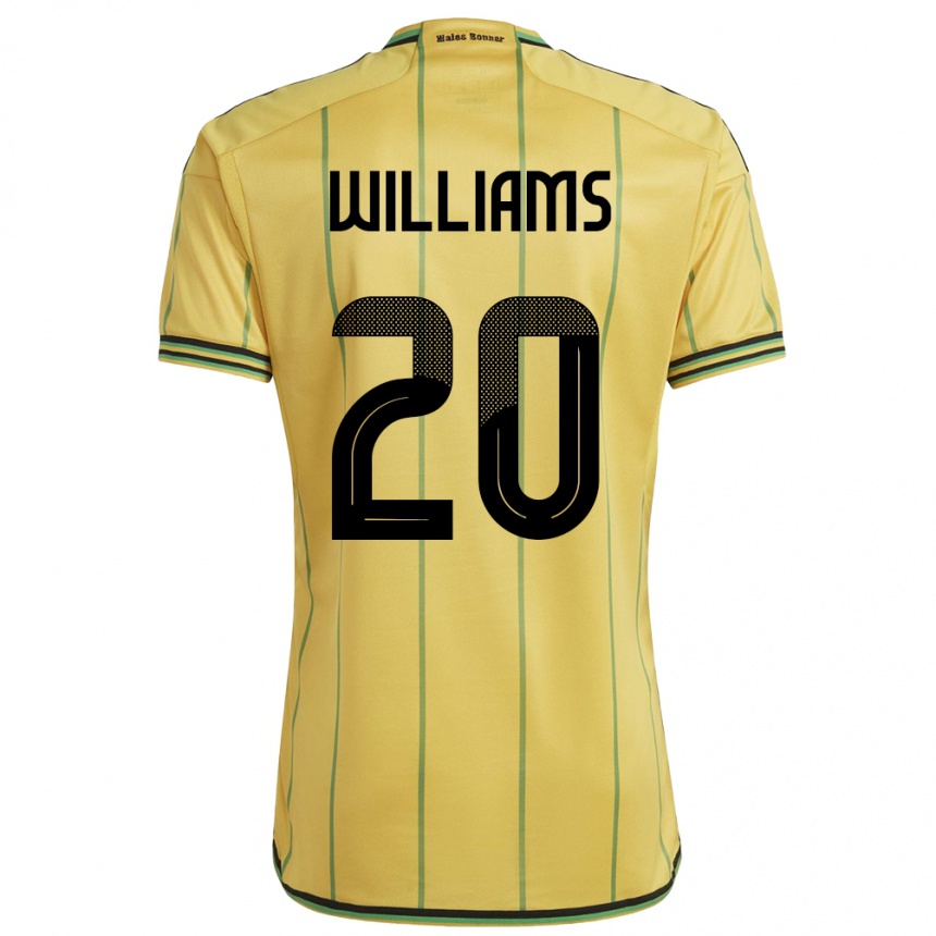 Kids Football Jamaica Victoria Williams #20 Yellow Home Jersey 24-26 T-Shirt