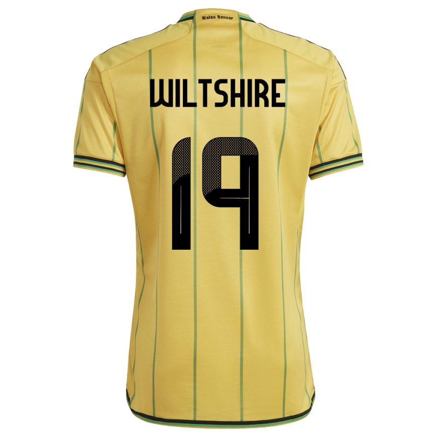 Kids Football Jamaica Tiernny Wiltshire #19 Yellow Home Jersey 24-26 T-Shirt