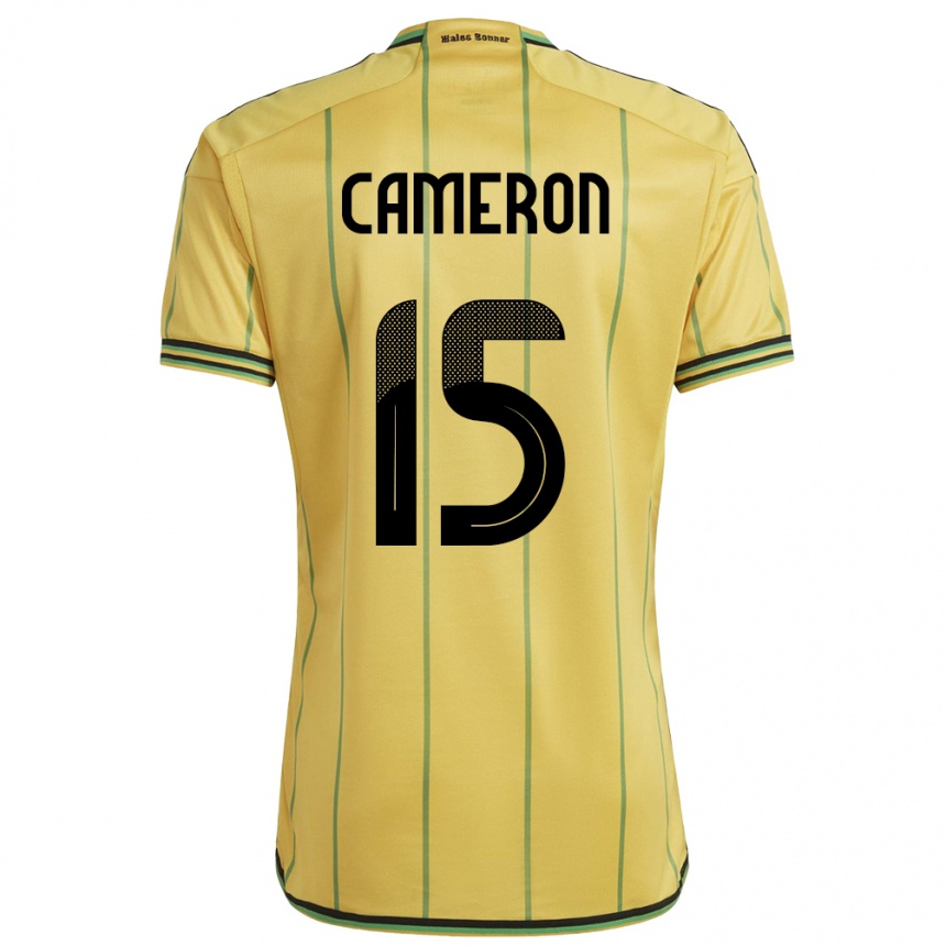 Kids Football Jamaica Tiffany Cameron #15 Yellow Home Jersey 24-26 T-Shirt