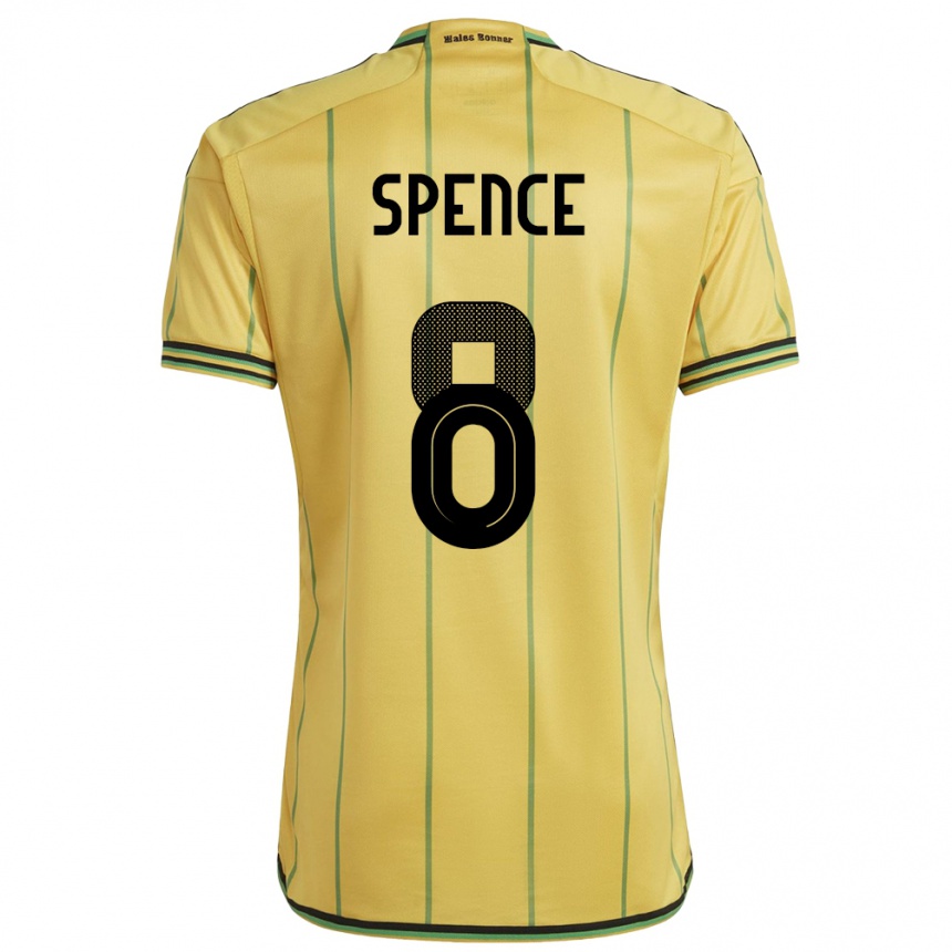 Kids Football Jamaica Drew Spence #8 Yellow Home Jersey 24-26 T-Shirt