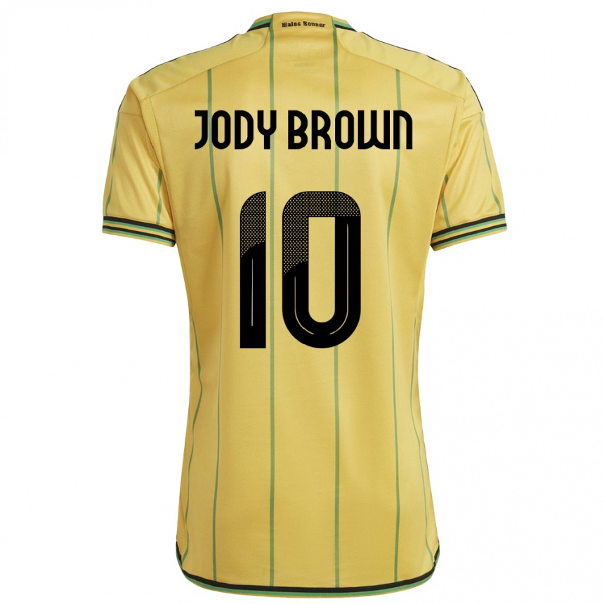 Kids Football Jamaica Jody Brown #10 Yellow Home Jersey 24-26 T-Shirt