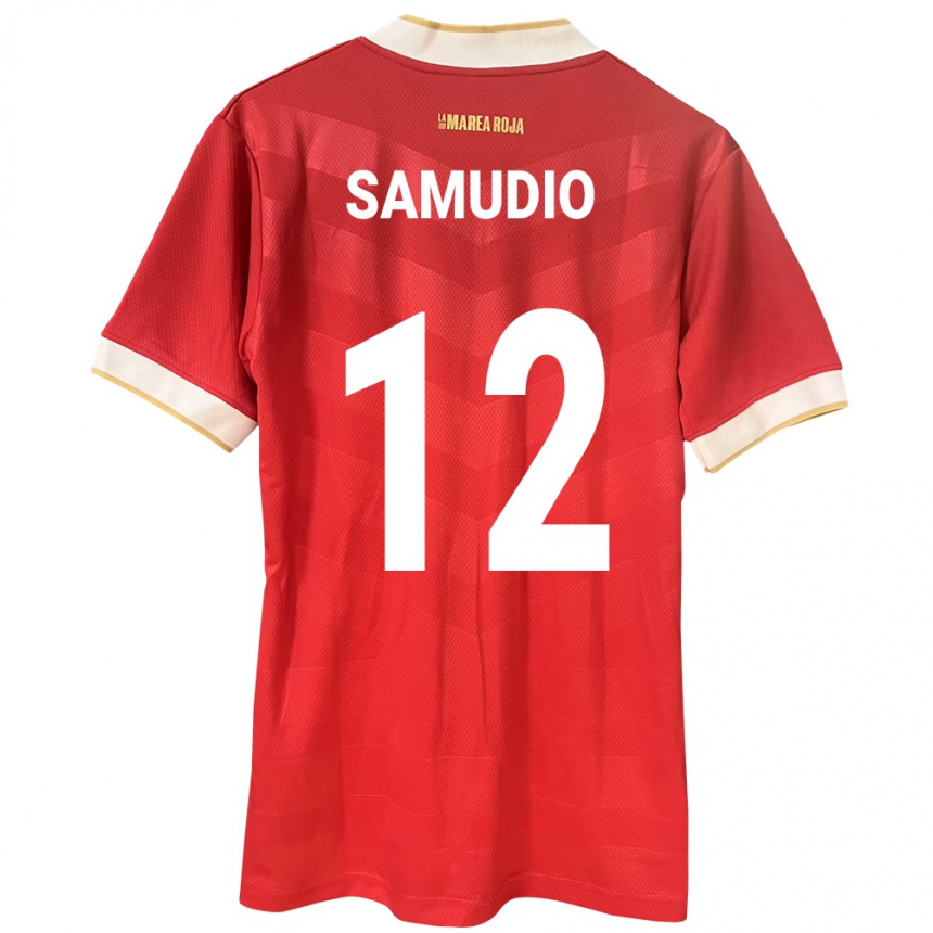 Kids Football Panama César Samudio #12 Red Home Jersey 24-26 T-Shirt