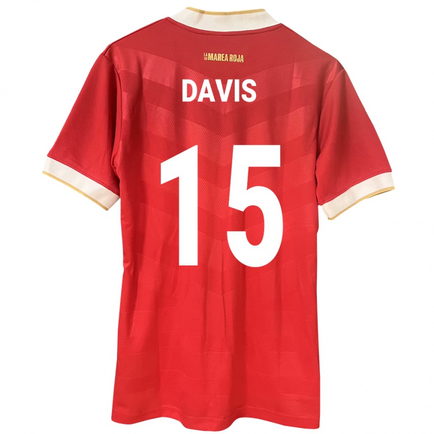 Kids Football Panama Éric Davis #15 Red Home Jersey 24-26 T-Shirt