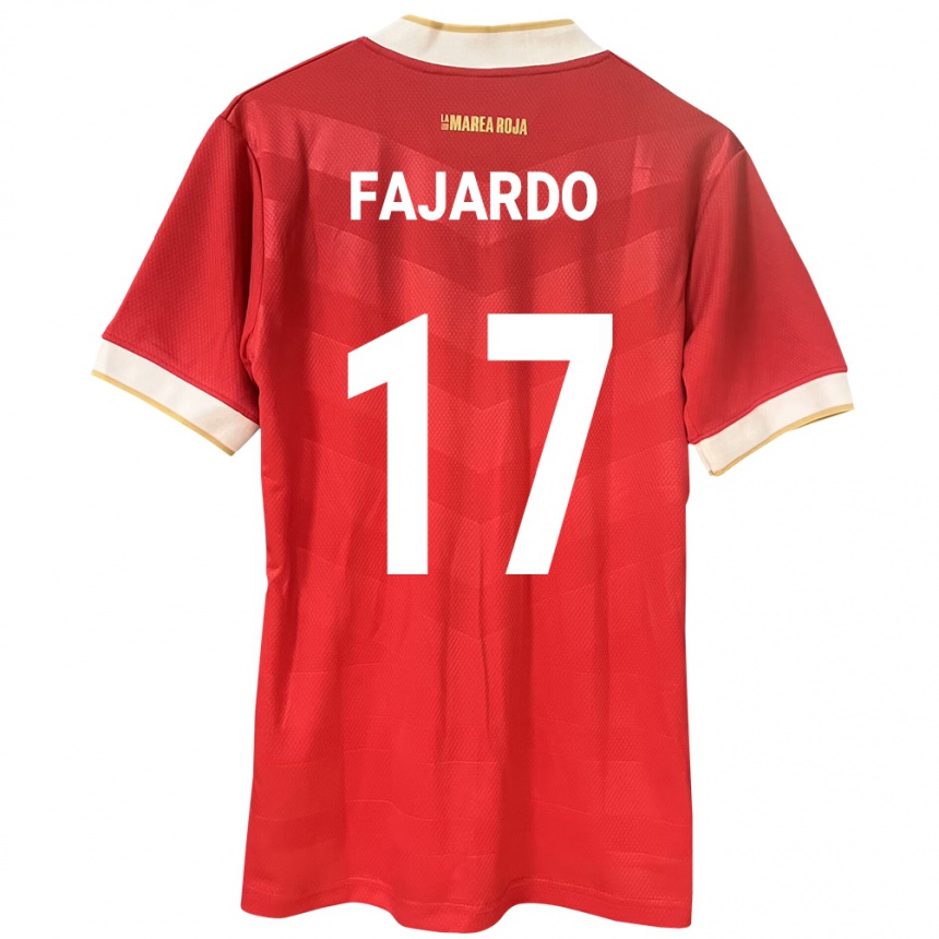 Kids Football Panama José Fajardo #17 Red Home Jersey 24-26 T-Shirt