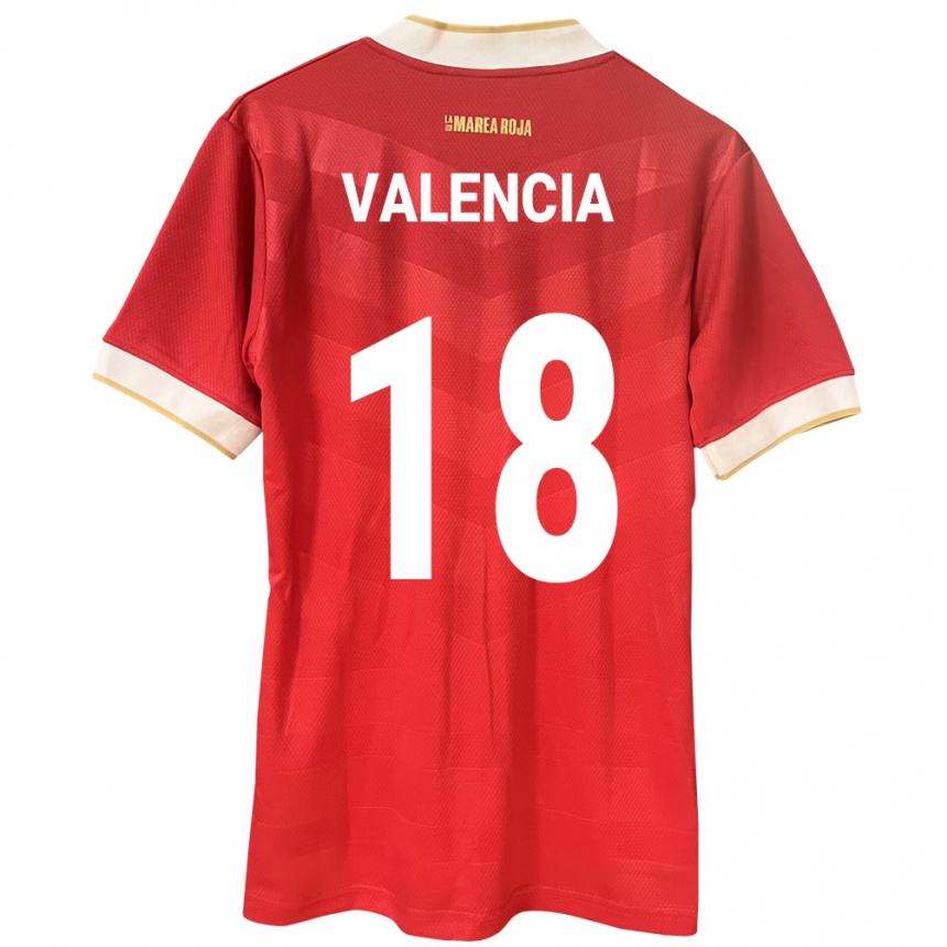 Kids Football Panama Omar Valencia #18 Red Home Jersey 24-26 T-Shirt