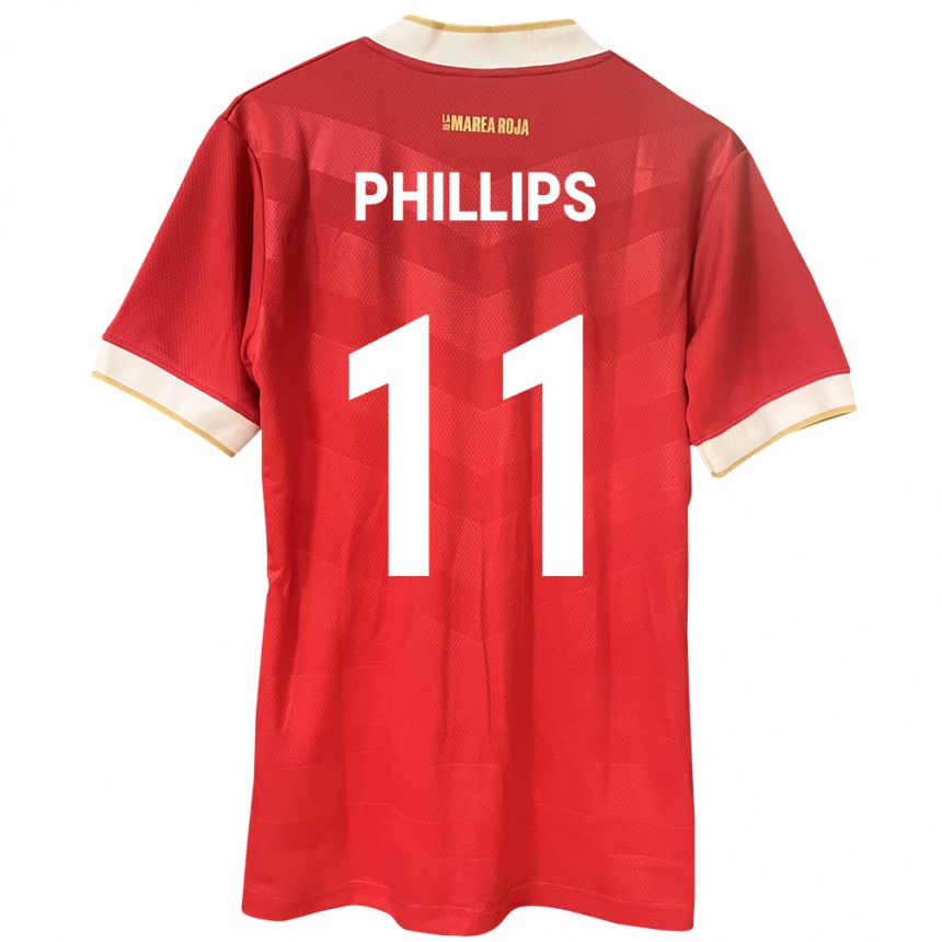 Kids Football Panama Ricardo Phillips #11 Red Home Jersey 24-26 T-Shirt