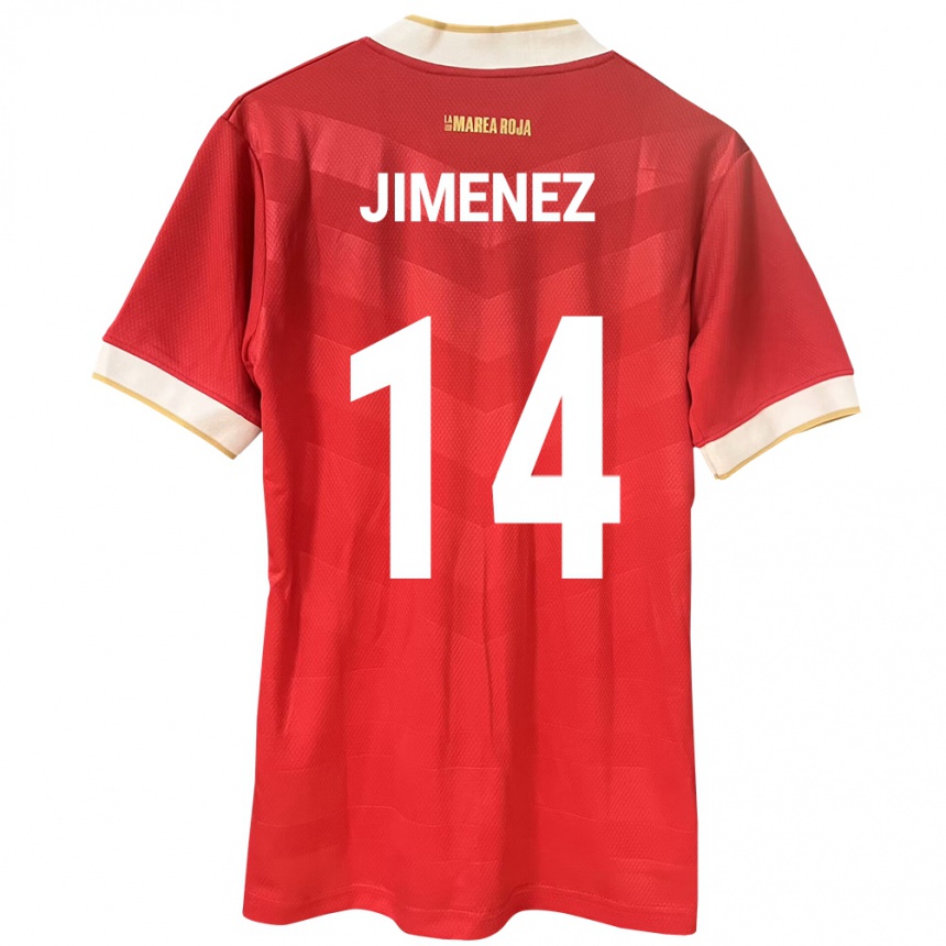 Kids Football Panama Juan Jiménez #14 Red Home Jersey 24-26 T-Shirt