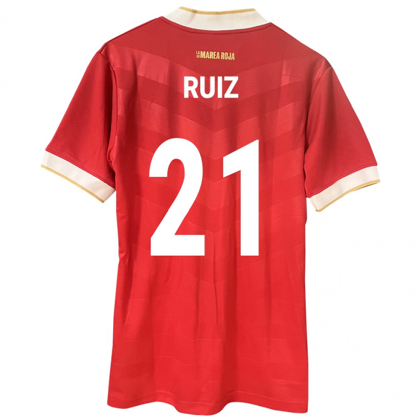 Kids Football Panama Alberto Ruiz #21 Red Home Jersey 24-26 T-Shirt