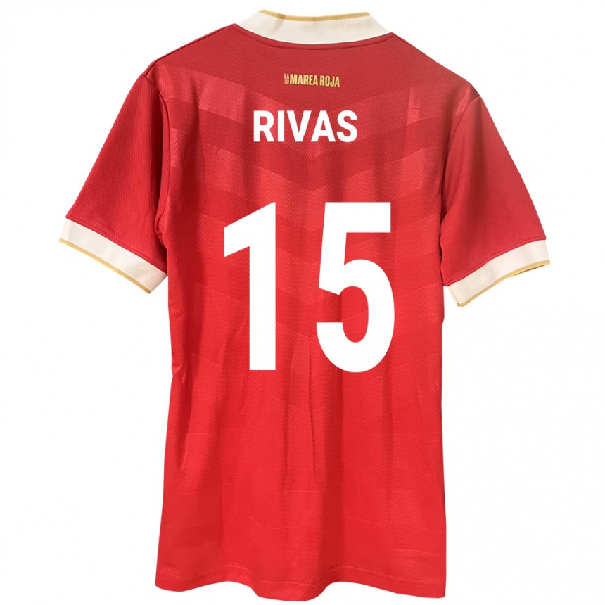 Kids Football Panama Karla Rivas #15 Red Home Jersey 24-26 T-Shirt