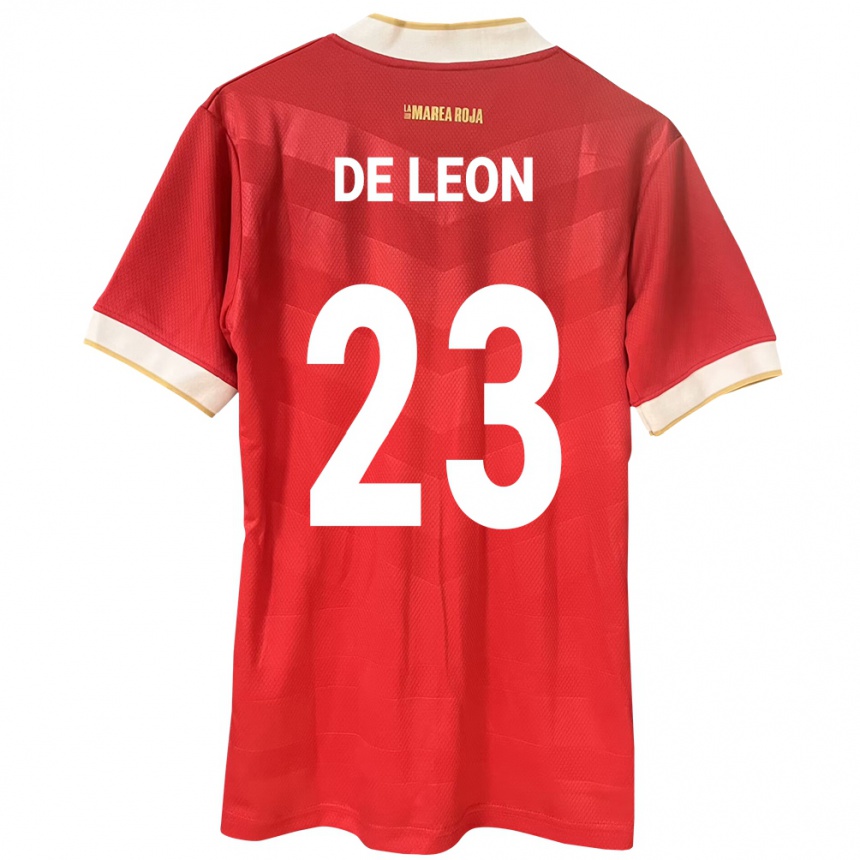 Kids Football Panama Yerenis De León #23 Red Home Jersey 24-26 T-Shirt