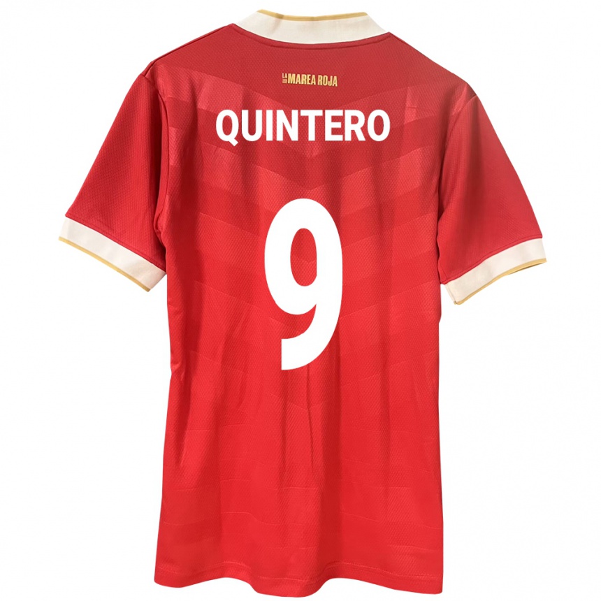 Kids Football Panama Ana Quintero #9 Red Home Jersey 24-26 T-Shirt