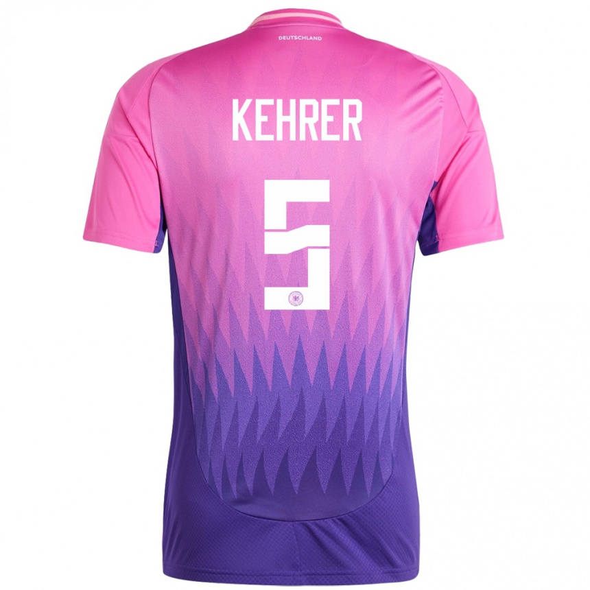 Kids Football Germany Thilo Kehrer #5 Pink Purple Away Jersey 24-26 T-Shirt