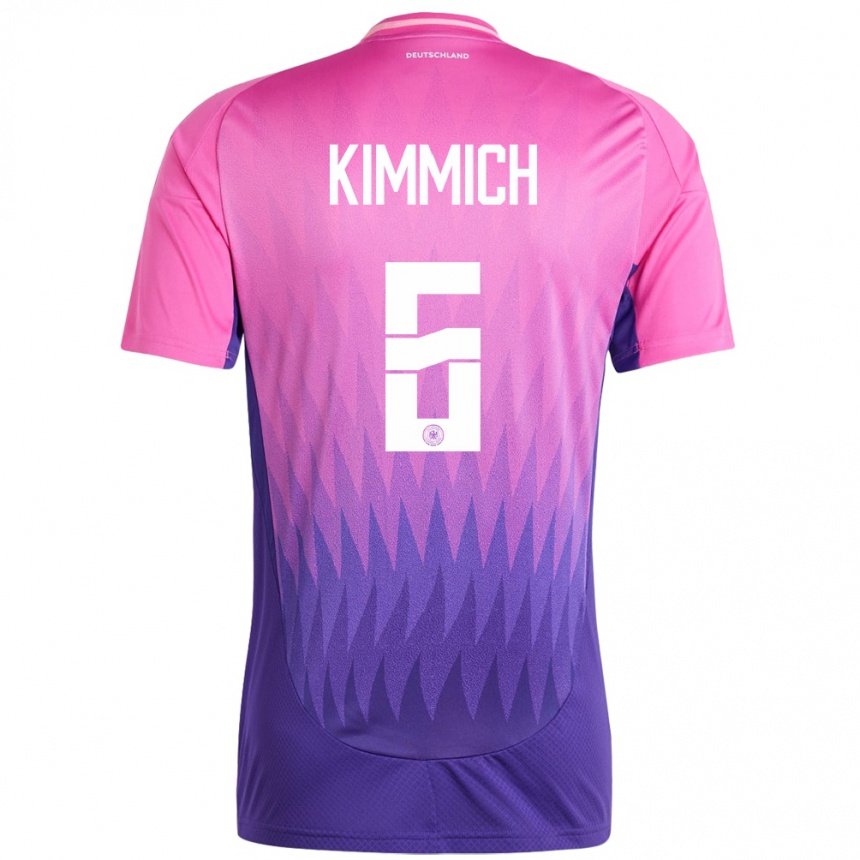 Kids Football Germany Joshua Kimmich #6 Pink Purple Away Jersey 24-26 T-Shirt