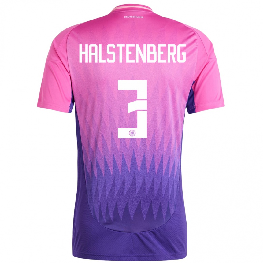 Kids Football Germany Marcel Halstenberg #3 Pink Purple Away Jersey 24-26 T-Shirt