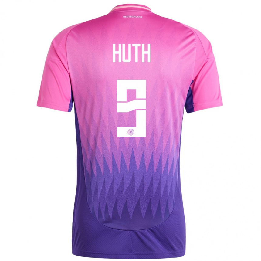 Kids Football Germany Svenja Huth #9 Pink Purple Away Jersey 24-26 T-Shirt