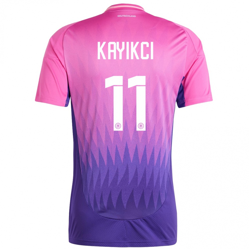 Kids Football Germany Hasret Kayikci #11 Pink Purple Away Jersey 24-26 T-Shirt