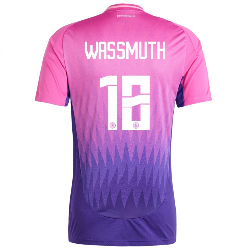 Kids Football Germany Tabea Wabmuth #18 Pink Purple Away Jersey 24-26 T-Shirt