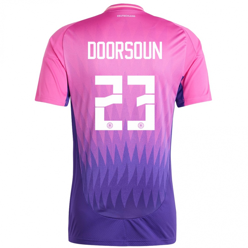 Kids Football Germany Sara Doorsoun #23 Pink Purple Away Jersey 24-26 T-Shirt