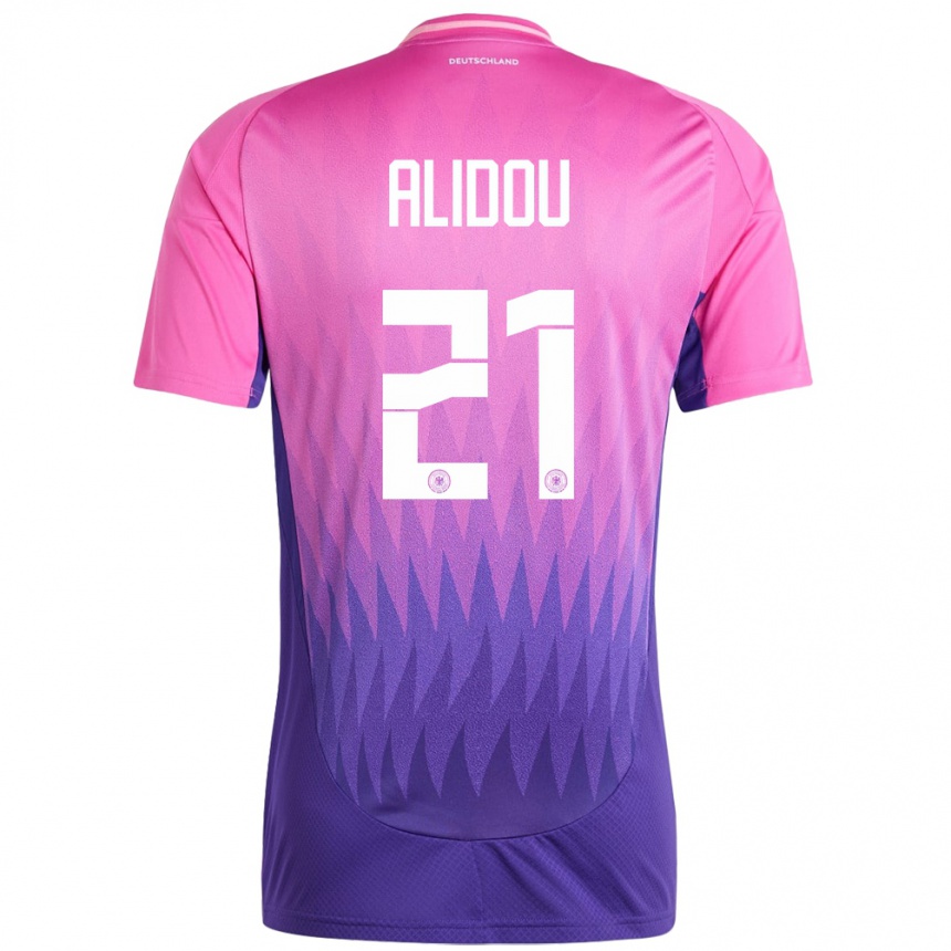 Kids Football Germany Faride Alidou #21 Pink Purple Away Jersey 24-26 T-Shirt