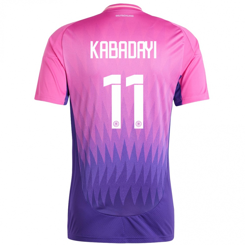 Kids Football Germany Yusuf Kabadayi #11 Pink Purple Away Jersey 24-26 T-Shirt