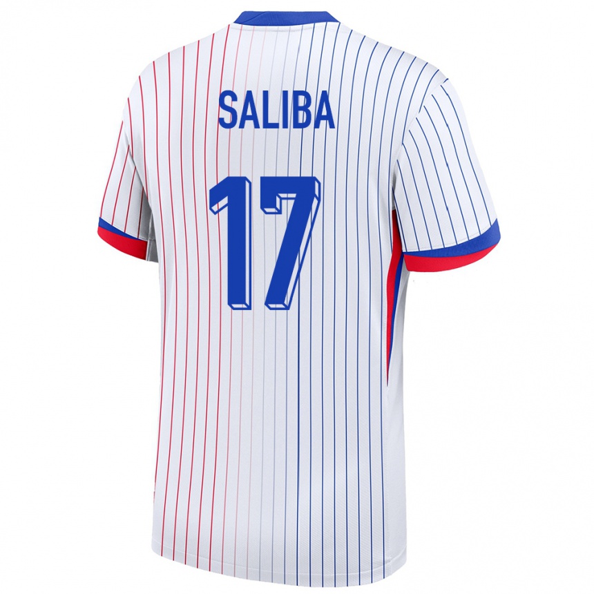 Kids Football France William Saliba #17 White Away Jersey 24-26 T-Shirt