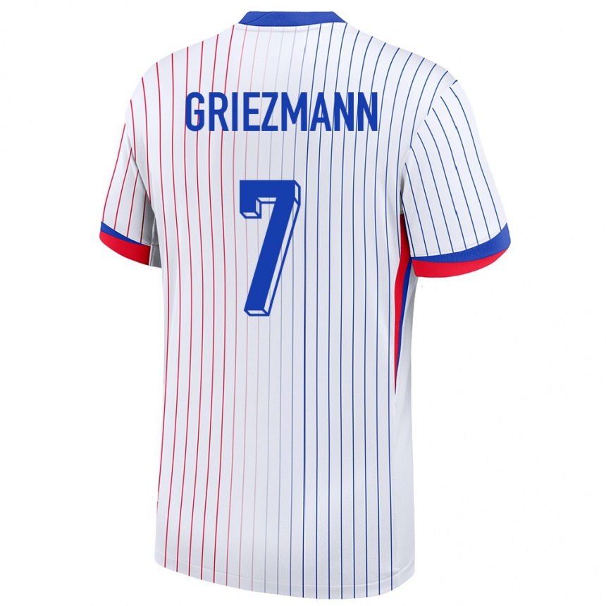 Kids Football France Antoine Griezmann #7 White Away Jersey 24-26 T-Shirt