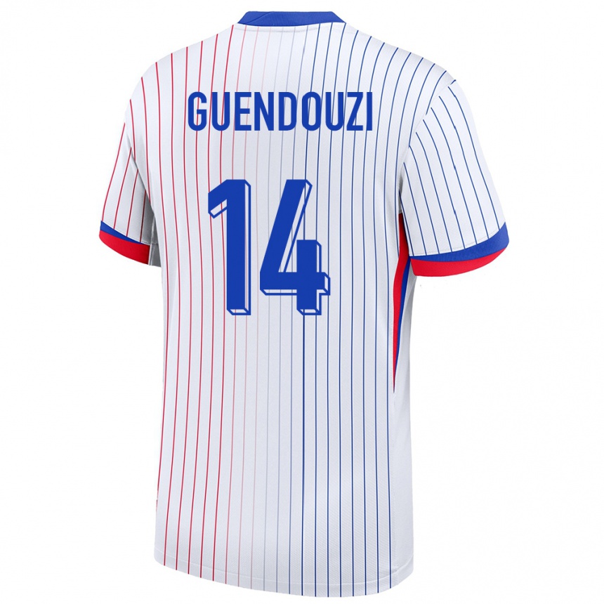 Kids Football France Matteo Guendouzi #14 White Away Jersey 24-26 T-Shirt